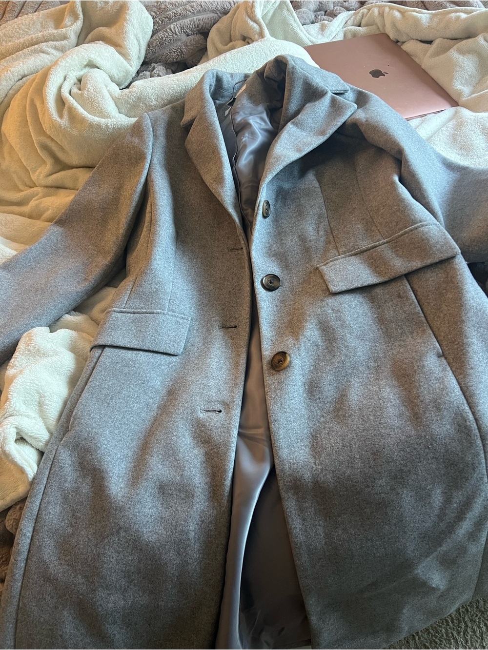 Laundry By Shelli Segal Gray Pea Coat